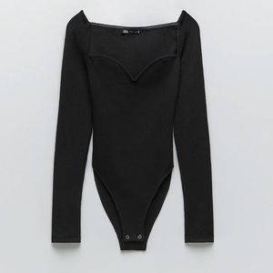 ZARA Sweetheart Neckline Bodysuit